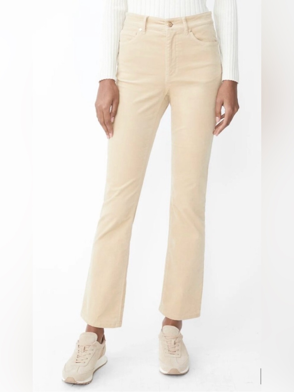 NEW J.McLaughlin Ivory Milburn Velvet Kick Flare Jeans Size 0 - NEW - $188